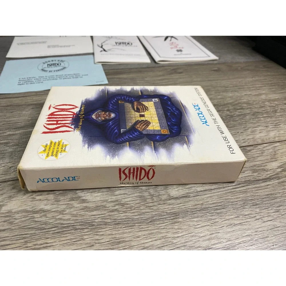 Ishido‎ The Way of Stones Sega Genesis Accolade Complete In Box CIB Puzzle Game